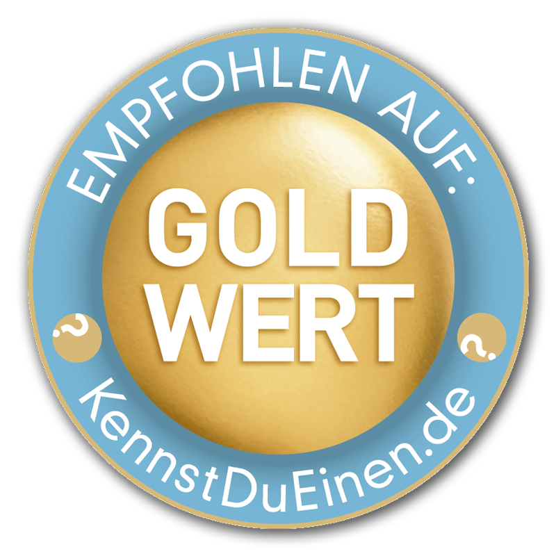 Gold-Siegel von www.kennstdueinen.de
