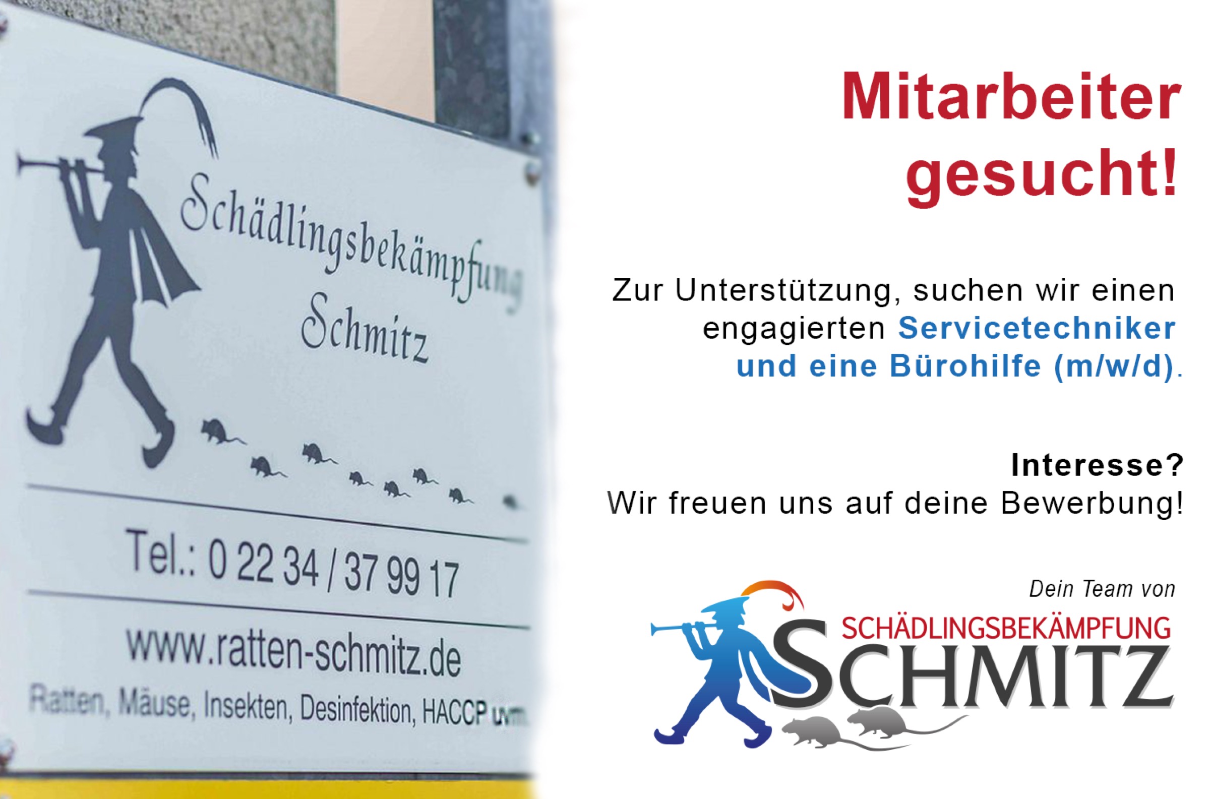 Wir suchen Verstärkung in Köln, Bergisch-Gladbach und Umgebung